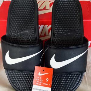 New Nike Benassi Swoosh Slide Sandals W9